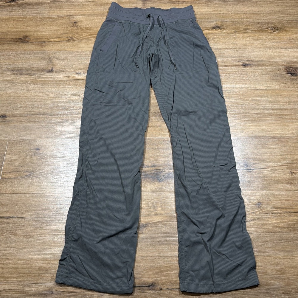 Lululemon Size 4 Dance Studio Full Length Mid Rise Pants 31 Graphite Gray W5ENOR